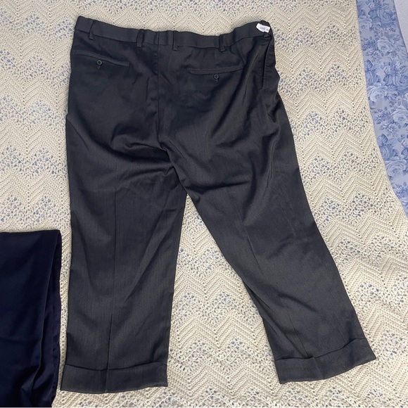 4 Pair GS Perfect Fit 46x28 Work Pants Blue Gray Pleated Front Double Button - Picture 7 of 16